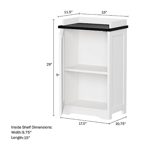 N/A Bathroom Cabinet – Floor Cupboard for Storage (White) Bathroom Furniture
