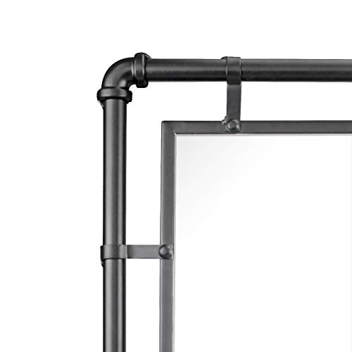 Stonebriar Wall Mirror, Metal, Black, 29.1" x 16.7"