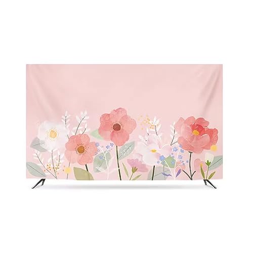 Qvo Sunflower Picture TV Cover Wall Hanging/Curved Screen/LCD TV Dust Cover 32/55/85in Living Room And Bedroom Decoration,Home Accessories(Size:8
