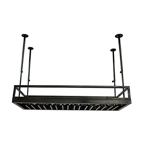 KEppd Wall Mounted Wine Bottle Rack | Wall Mounted Wine Rack | Bottle & Glass Holder | Hanging Wine Holder | Floating Wine Shelf | Home & Kitchen