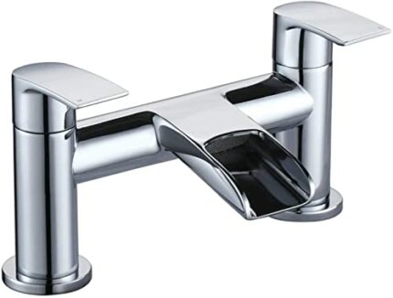 [Waterfall Bath Tap] Hapilife Modern Bathroom Tub Monobloc Bath Filler Mixer Chrome Double Lever