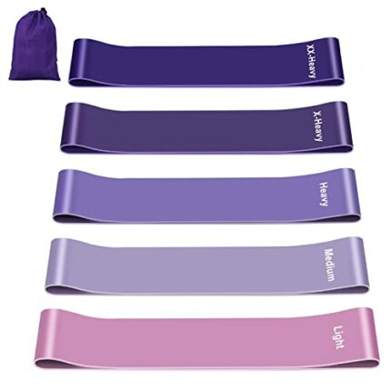 Resistance Bands [Set of 5], Resistance Band for Women and Men, Skin-Friendly Resistance Fitness Exercise Loop Bands 5 Levels for Legs and Glutes