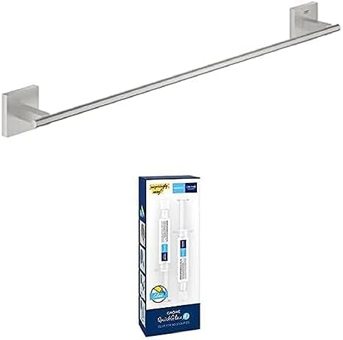 GROHE Start Cube Towel Rail – Bathroom Wall Mounted Towel Holder (Metal, Concealed Fastening, Including Screws and Dowels), Size 600 mm, Extra Ea
