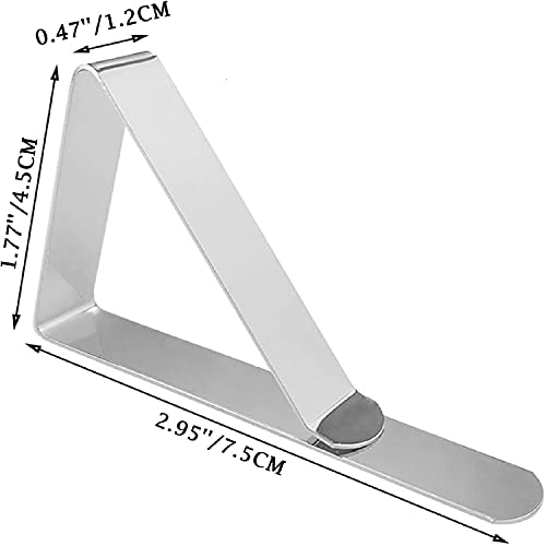 LeFeirr 8 Pack Tablecloth Clips, Adjustable Table Cloth Clip Stainless Steel Tablecloth Cover Clamps for Indoor & Outdoor Tables