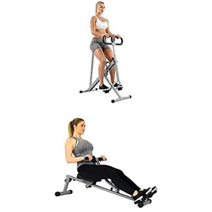 Sunny Health & Fitness SF-RW1205 12 Adjustable Resistance Rowing Machine Rower w/ Digital Monitor