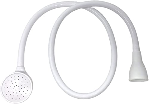 ONEBRAND White Bath Sink Single Tap Shower Attachment Head Hose Spray -Washing/Dresser Hair Pet - Push On Mixer - Suitable for Round Hose Not Uni