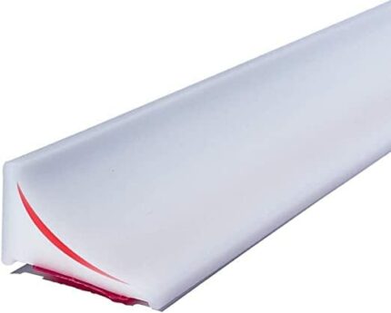 1M White Silicone Wet Room Floor Barrier, Silicone Shower Tray Sealing Strip,Self-Adhesive Shower Threshold Water Barrier,Bathtub Sink Countertop