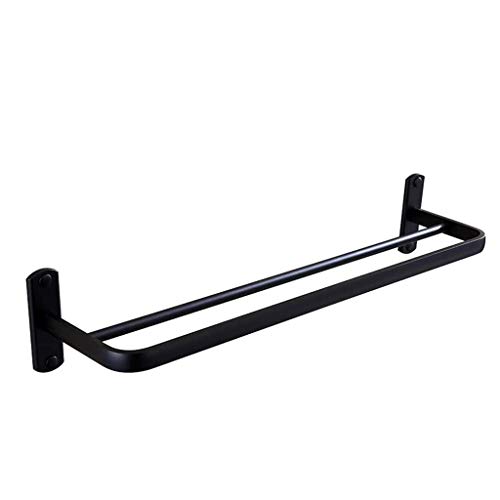 RSOCHS Bathroom Towel Bar Stainless Steel Towel Bar Matte Black Contemporary Style Wall Mount for Bath Kitchen