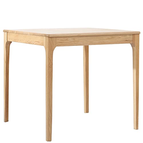 MU RONG Nordic Small Square Dining Table | 4 Person Solid Oak Dining Table | Kitchen Dining Room Table for Small Spaces (W) 35.4X(D) 35.4X(H) 29.