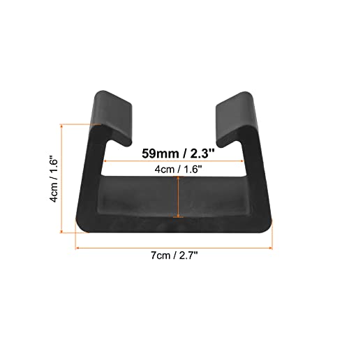 PATIKIL Patio Furniture Clips, 20 Pack Sofa Clamps Rattan Wicker Chair Fasteners for Outdoor Garden, Black