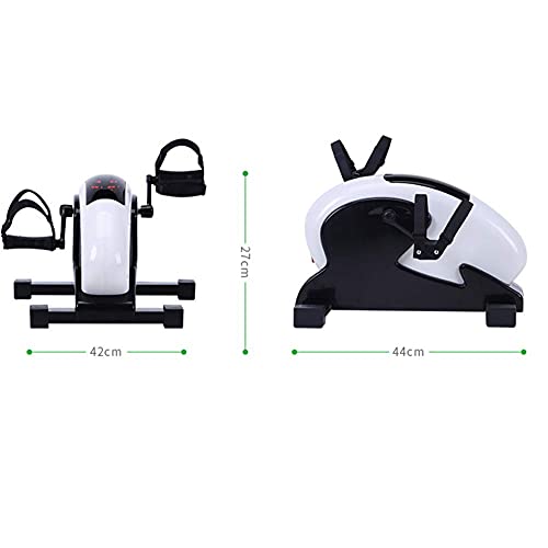 LUNEZY Electric Rehabilitation Exercise Bike Upper Limb Lower Limbs Hand Leg Bicycle Elderly Home Pedal Exerciser Bike, Resistance Adjustable (C)