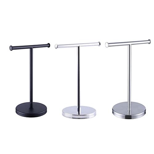 QUANJJ Stainless Steel Free-Standing T Shape Jewelry Towel Holder Stand Towel Rack for Bathroom (Color : D, Size : 12.99x6.30x6.30inch)