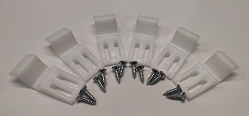 nuie BPC001 | Modern Bathroom Accessories 6 Bath Panel Clips for use with Acrylic Bath Panels, White