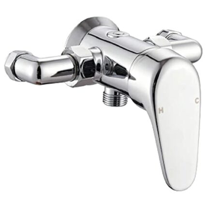 ENKI, Cruze, BT3918, Chrome, Manual Exposed Wall Mounted Shower Mixer Valve, Solid Brass, Modern, Easy to Install, 10-Year Guarantee