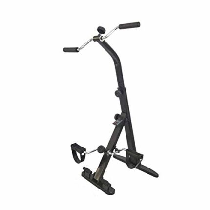 LUNEZY Elderly Folding Pedal Exerciser Under Desk Fitness Rehab Equipment Seniors Folding Mini Stationary Bike Peddler Upper And Lower Limbs Reha