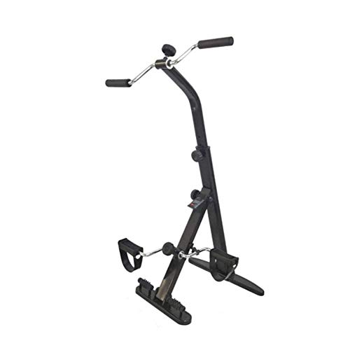 LUNEZY Elderly Folding Pedal Exerciser Under Desk Fitness Rehab Equipment Seniors Folding Mini Stationary Bike Peddler Upper And Lower Limbs Reha