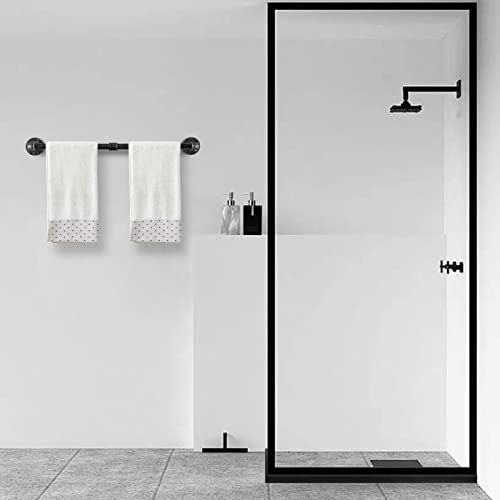 LINKPIPES Pipe Towel Bar Wall Mounted Industrial Towel Rack Holder Rustic Heavy Duty Bathroom Hardware(24 inch,Black Gray)