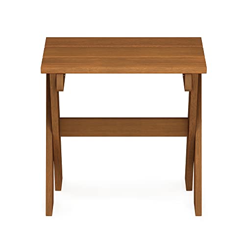 Furinno Side Table Flower Stand, Meranti Wood, Natural, 45.2 (W) x 43.9 (H) x 35.1 (D) cm