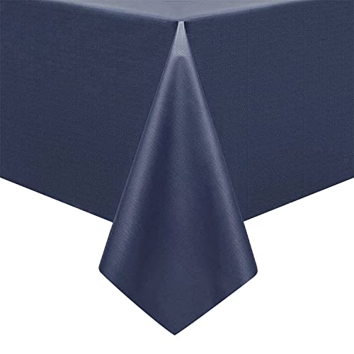Newthinking PVC Table Cloth, Wipe Clean Plastic Tablecloth PVC Waterproof, 135x180cm Square Wipeable Table Cloth Protector for Kitchen Picnic Out