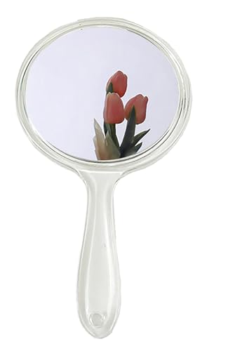 SKY Creation Makeup Hand Mirror, Double-Sided Handheld Mirror 1X/3X Magnifying Mirror with Handle, Wall mounted Mirror, (Crystal Clear) 5.7" X 10