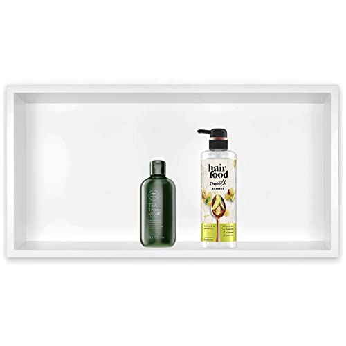 Neodrain No Tile Shower Niche, Insert Storage Shower Shelf (Outside Size 13.1”X13.1“)(Inner Size 12" X 12"), Stainless Steel Wall Niche No Tiled