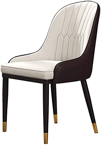 Kitchen Dining Chairs Metal Legs Leisure Sofa Chair PU Leather Seat and Backrest Office Reception Chair Easy To Assemble (Color : Green)