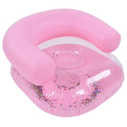 Zopsc-1 Kids Swimming Chair, Thickening PVC Inflatable Sofa Load-bearing 80kg Eco-Friendly with Sequins for Indoor and Outdoor for 3-10