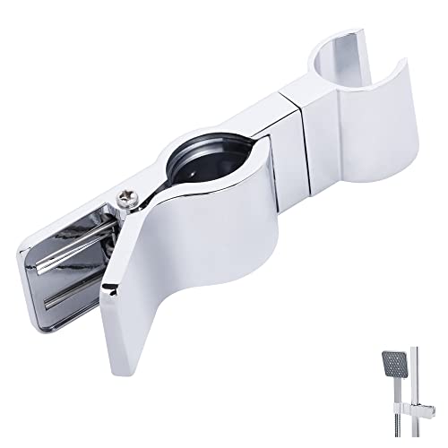 Shower Head Holder Clamp 35°Rotation Adjustable Shower Head Bracket No Drilling Universal 20-29mm Shower Holder Bracket Replacement for Bathroom