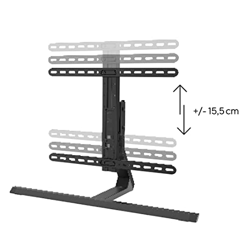 Hama 118097 TV Stand height-adjustable, tiltable (universal TV stand for 32-65 inch televisions, up to 40 kg, swivelling TV bracket, narrow table