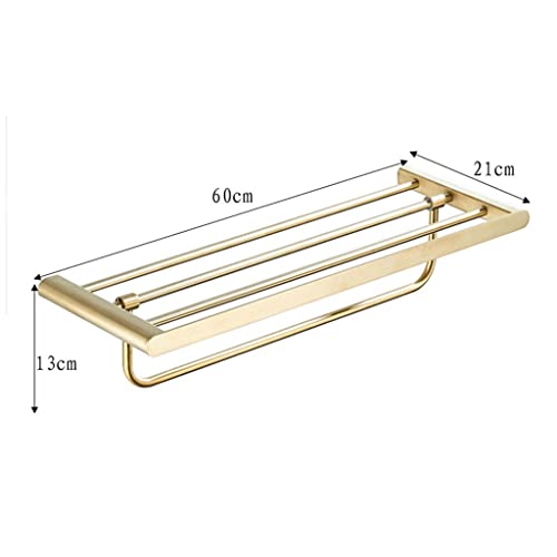 HIGOH Towel Racks,Bathroom Towel Rack Wall Mounted Towel Holder,Bathroom Accessories Brushed Bath Hardware Copper Material Towel Rack,Towel Holde