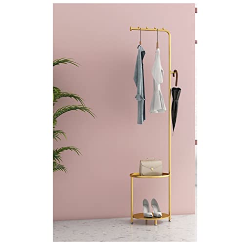 N/A Coat Rack Floor Nordic Hanger Bedroom Light Luxury Home Living Room Hanging Clothes Simple (Color : Svart, Size : 175 * 42 * 35cm)