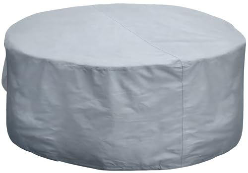 Kingsbridge Round Garden Patio Table Cover (150cm) Waterproof Anti UV Heavy Duty 600D Fabric Double Stitching Breathable 150 x 69cm Outdoor Furni