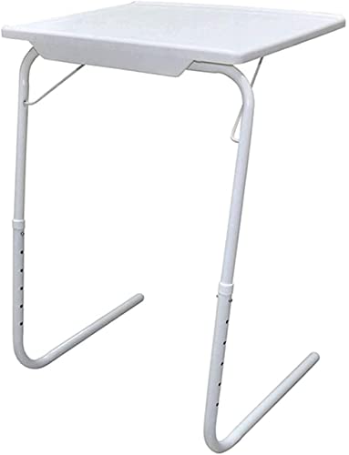 OAK N' OAK BUNNY BEAR ® TABLE-WHITE | Adjustable Multi Position Portable Folding Table Mate for Bed Trey, Work, Watch TV, Dining, Study, Outdoor