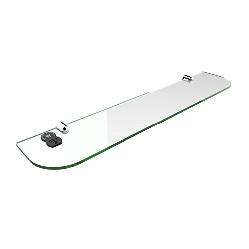 Expression Products Straight Acrylic Safety Shelf 500mm x100mm, Bathroom, Bedroom, Office, Free Trolley Token Material Sample Included per Shipme