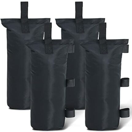ABCCANOPY 84 Lbs Gazebo Weight Bags Industrial Grade Sand bags (4 Pack, Black)
