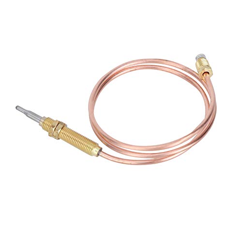 DEWIN Thermocouple, Gas Thermocouple M8 Thread Heating Gas Thermocouple Probe 600mm for Fireplace BBQ Grill Accessories