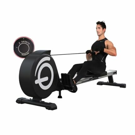 Magnetic Rowing Machine For Home Use 8-level Resistant With LCD Monitor Tablet Holder Row Machine Home Gym For 330lbs Max Capacity