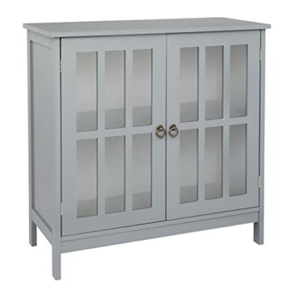 DSHGDJF Buffet Sideboard Entryway Serving Storage Cabinet with 2 Doors 80x36x80cm Disassembly Inner Compartment Mdf Gray