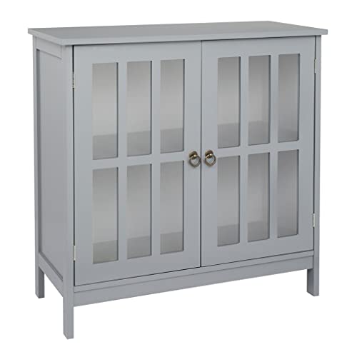 DSHGDJF Buffet Sideboard Entryway Serving Storage Cabinet with 2 Doors 80x36x80cm Disassembly Inner Compartment Mdf Gray