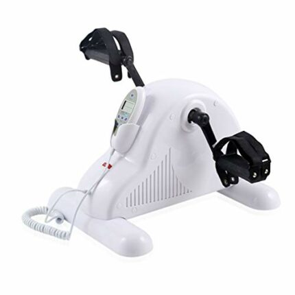 LUNEZY Adjustable Speed Rehabilitation Assisted Bicycle Electric Bike Pedal Trainer with Fitness Exercise Bike Rehab Trainer for Hand Arm Knee Le