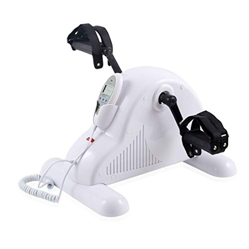 LUNEZY Adjustable Speed Rehabilitation Assisted Bicycle Electric Bike Pedal Trainer with Fitness Exercise Bike Rehab Trainer for Hand Arm Knee Le