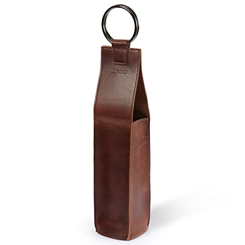 Londo Genuine Leather Wine Bottle Holder and Carrier