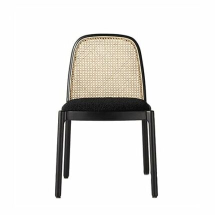 WALNUT Rattan Dining Chairs Designer Solid Wood Restaurant Chair Minimalist Backrest Single Chair Dining Room Furniture