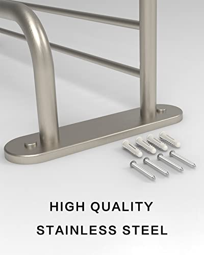 Fixsen 18 Inch Bathroom Towel Rack Towel Bar Towel Shelf Brushed Nickel Stainless Steel and Zinc Alloy Wall Mount 1pc for House Lavatory and Hote