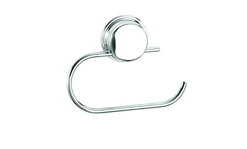 Croydex QM281141 Rust Free Stick 'N' Lock Plus Toilet Roll Holder, Stainless_Steel, Silver