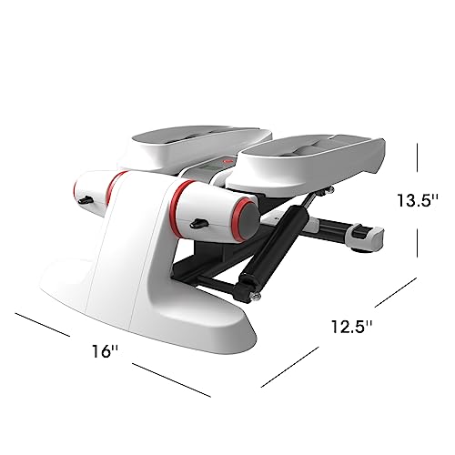 GMWD Mini Stepper, 300LBS Stair Stepper with Resistance Band, Steppers for Exercise with LCD Monitor