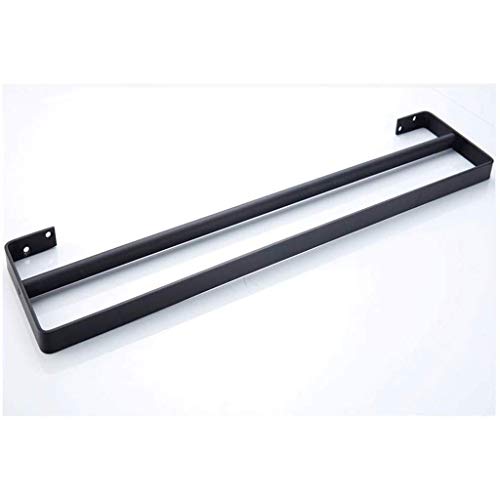 N/A Stainless Steel Towel Rail - Bar Single Rod Bathroom Towel Rod Double Pole Bathroom Towel Rack (Size : 49CM)