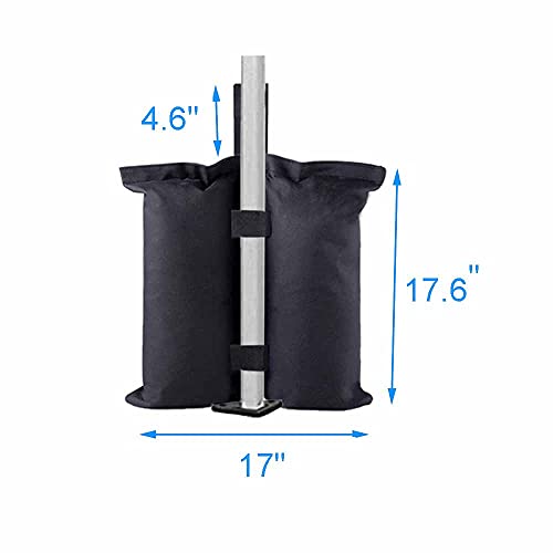 BEISUOSI Balance Weight Sandbags, for Patio Umbrella; Pop Up Tent; Canopy; and Other Outdoor Furniture. 6pcs (Black, 44cm x 46cm) per Package (Ba