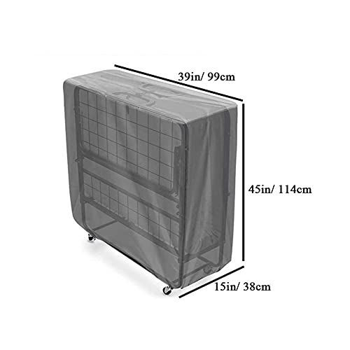 UCARE Folding Bed Cover Dust Proof Guest Bed Storage Bag Cover for Indoor and Outdoor Multifunctional Beds Protection Cover 38.9 * 14.9 * 44.9in