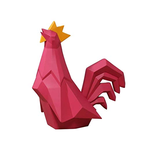 n/a Sculpture decoration- Nordic Style Cock Statue Wine Cabinet Small Ornaments Home Geometric Animal Furnishings Creative Interior Decoration